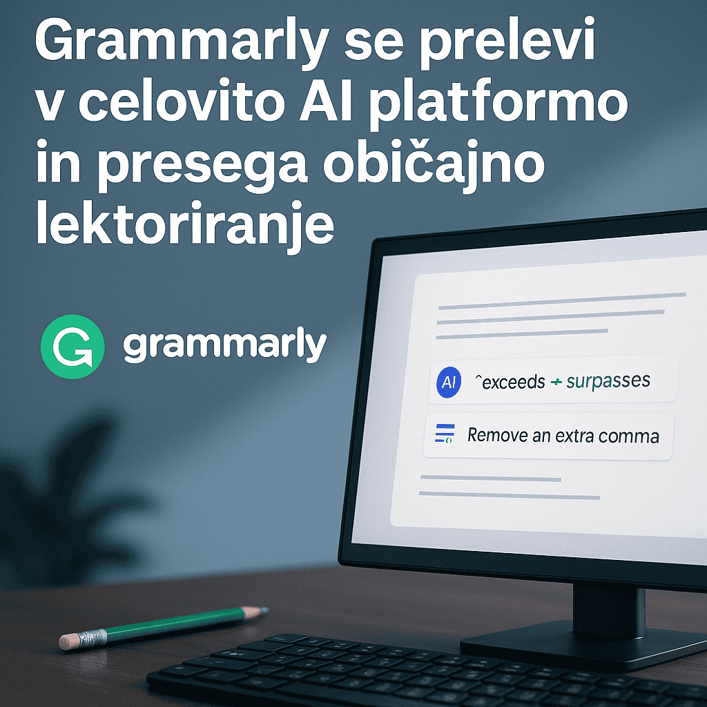 Grammarly se prelevi v celovito AI platformo in presega običajno lektoriranje Grammarly se prelevi v celovito AI platformo in presega običajno lektoriranje