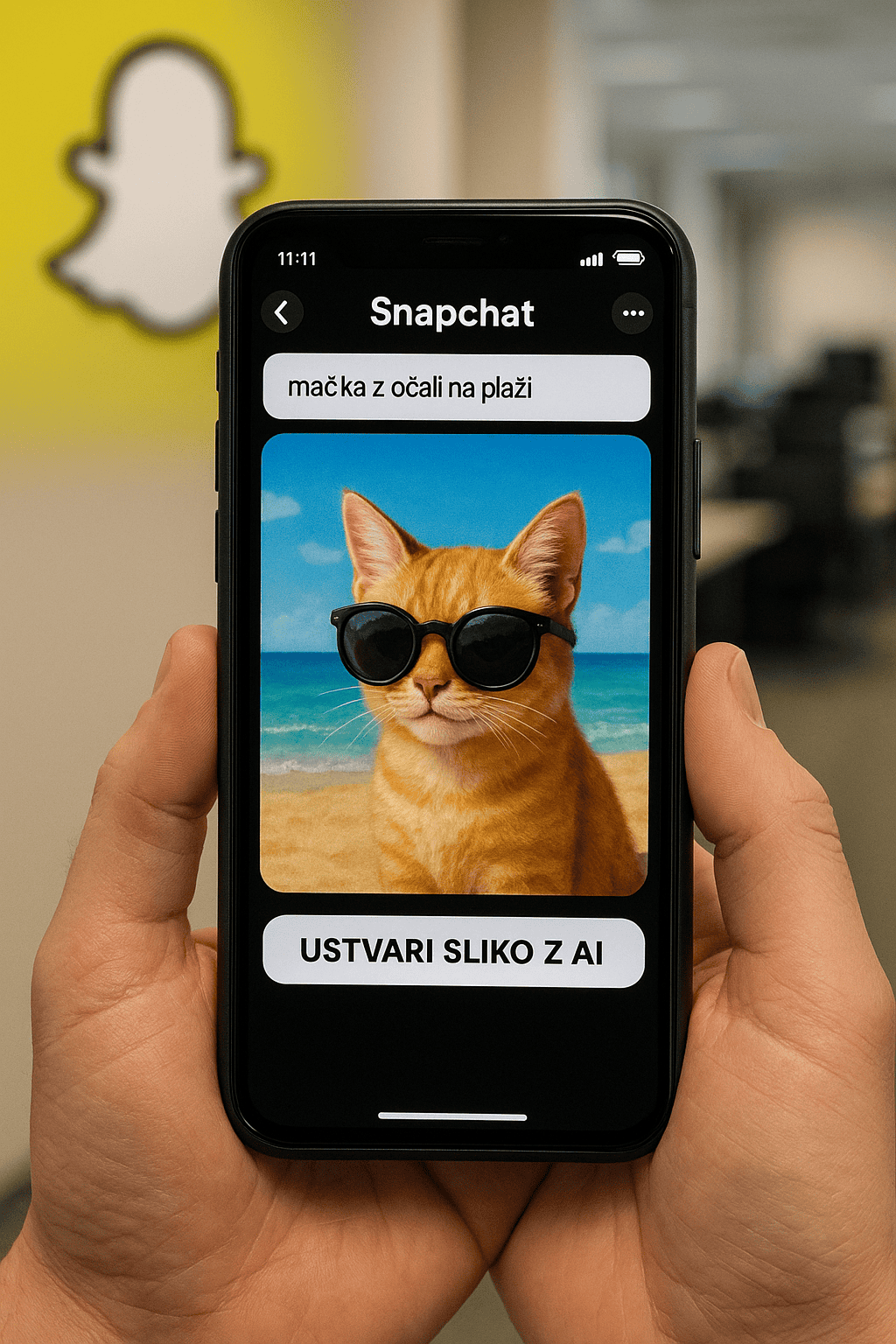 Snapchat omogoča ustvarjanje slik z umetno inteligenco kar z besedilnim ukazom Snapchat omogoča ustvarjanje slik z umetno inteligenco kar z besedilnim ukazom