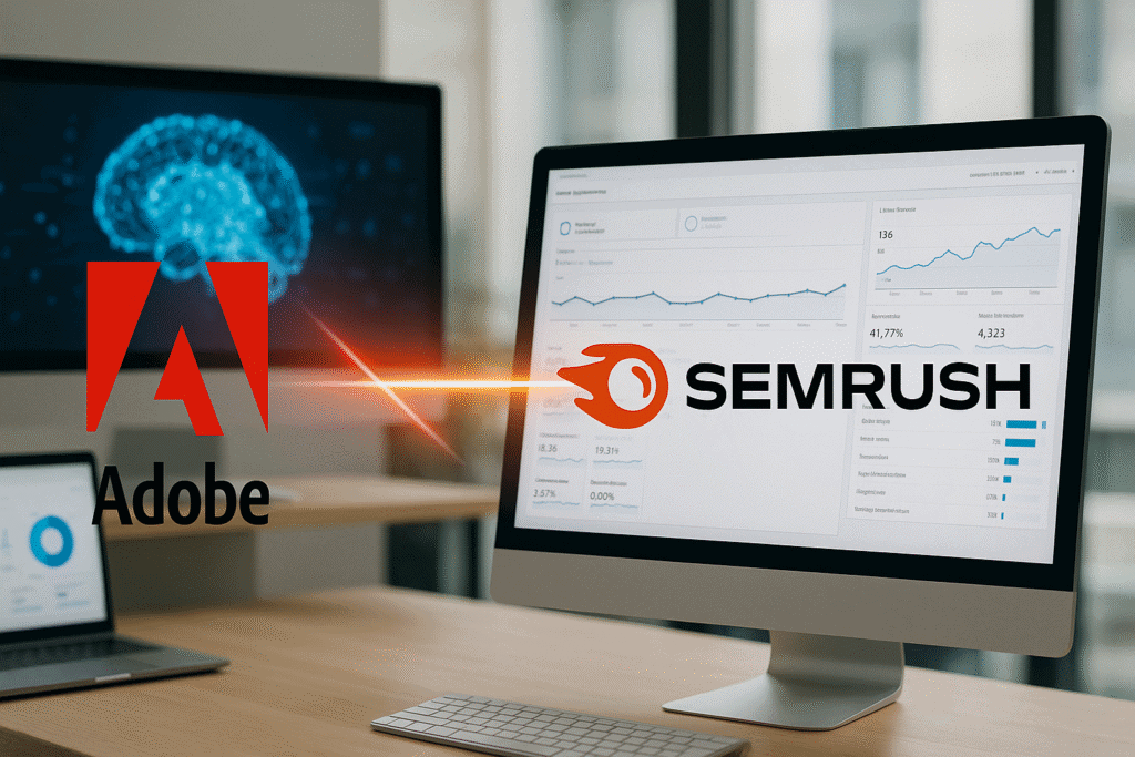 Kaj bi pomenila združitev Adobe in Semrush za prihodnost AI v digitalnem marketingu