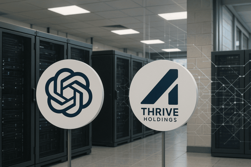 OpenAI z investicijo v Thrive Holdings krepi nadzor nad AI infrastrukturo in spreminja konkurenčno dinamiko industrije