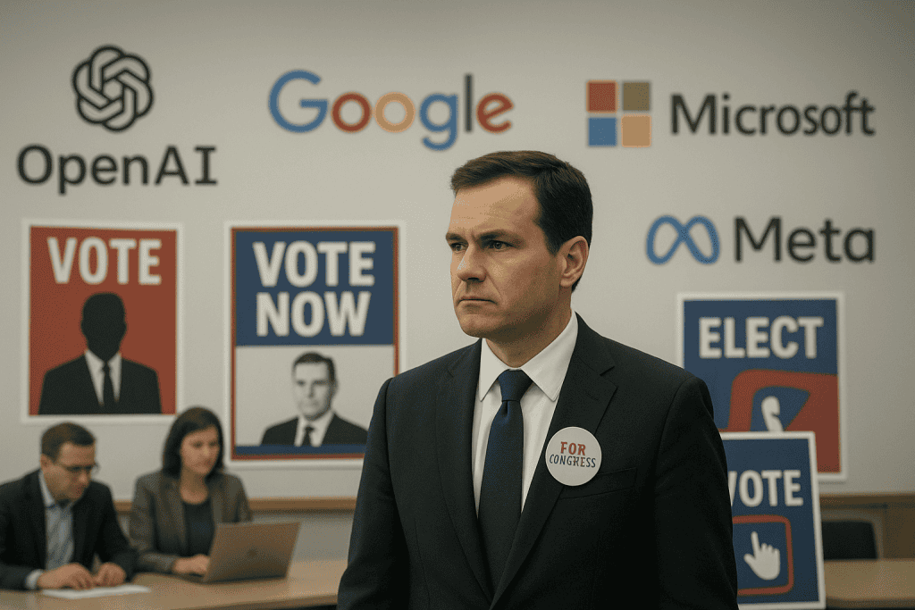 Tehnološki velikani z milijonskimi vložki proti kandidatu, ki želi omejiti moč umetne inteligence v politiki
