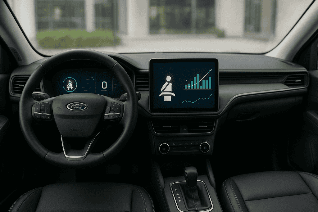 Fordova umetna inteligenca spremlja uporabo varnostnih pasov in odpira vprašanja zasebnosti v voznem parku