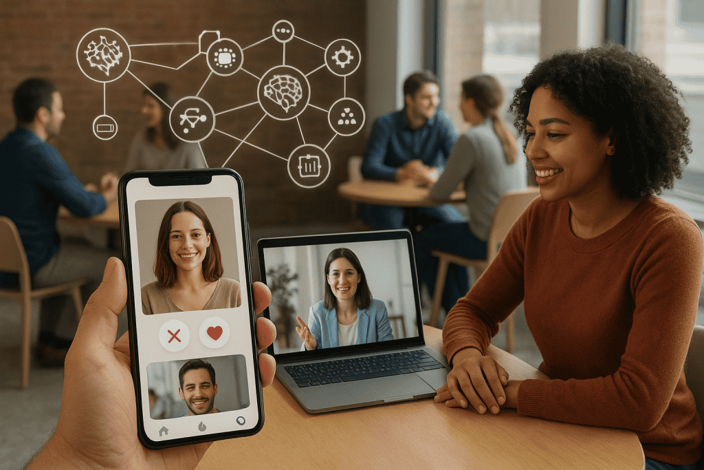 Kako umetna inteligenca spreminja spletne zmenke: Tinder stavi na AI, dogodke v živo in virtualne zmenke