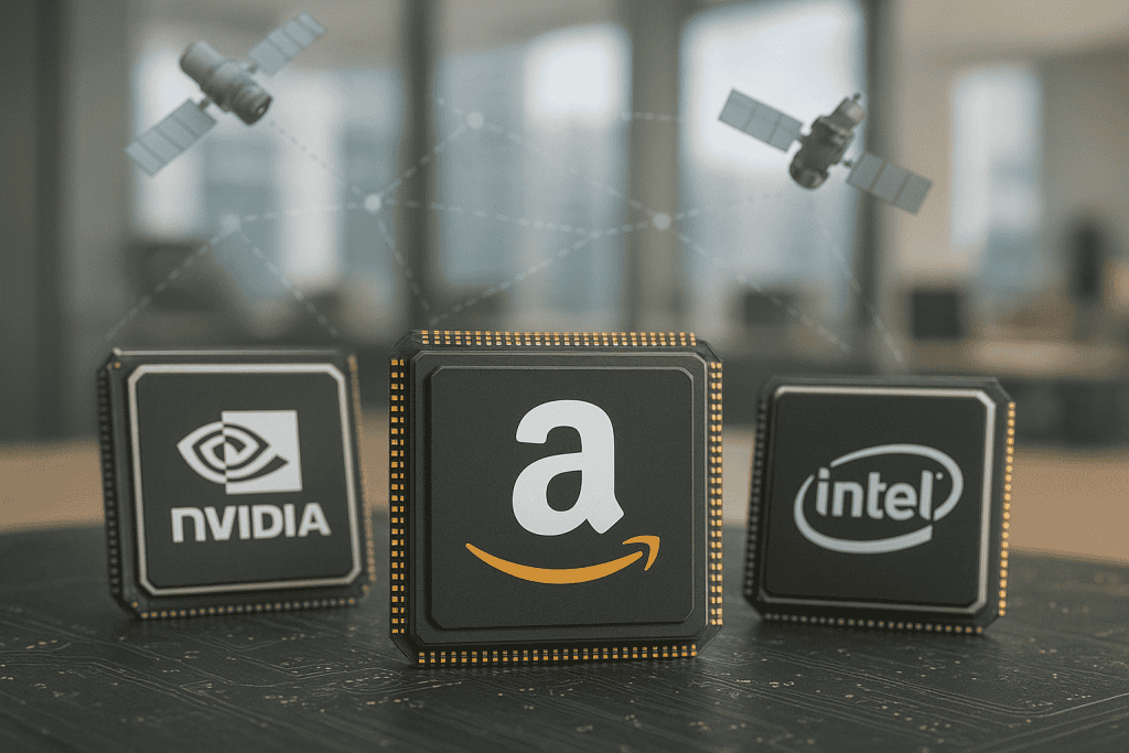 Amazonov napad na Nvidio in Intel: Lastni AI čipi in sateliti kot ključ do prevlade v oblaku