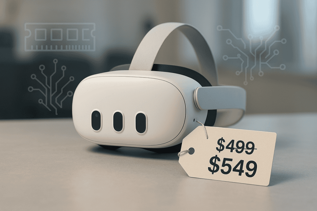 Meta podražila Quest 3 zaradi pomanjkanja RAM in večjega povpraševanja v AI industriji