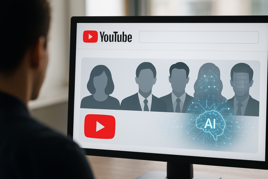 YouTube uvaja napredno AI detekcijo za zaščito znanih osebnosti in boj proti deepfake vsebinam