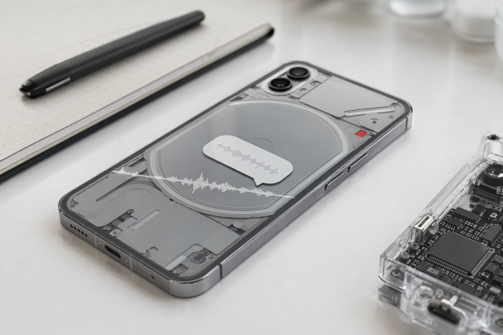 Nothing predstavlja napredno lokalno AI prepoznavanje govora za novo generacijo mobilnih naprav