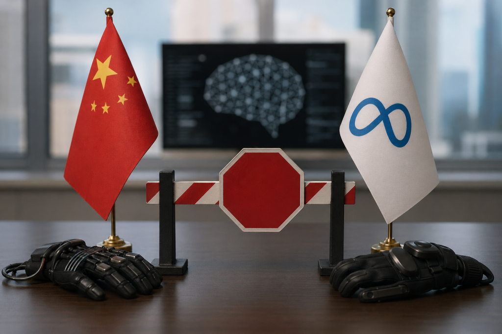 Kitajska blokada Metinega prevzema Manus-a zaostruje globalni boj za nadzor nad umetno inteligenco