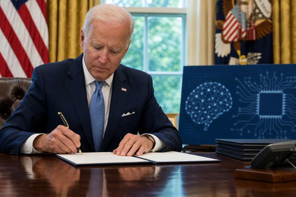 Bidenova uredba o umetni inteligenci: Nove omejitve za največje AI modele in odzivi industrije