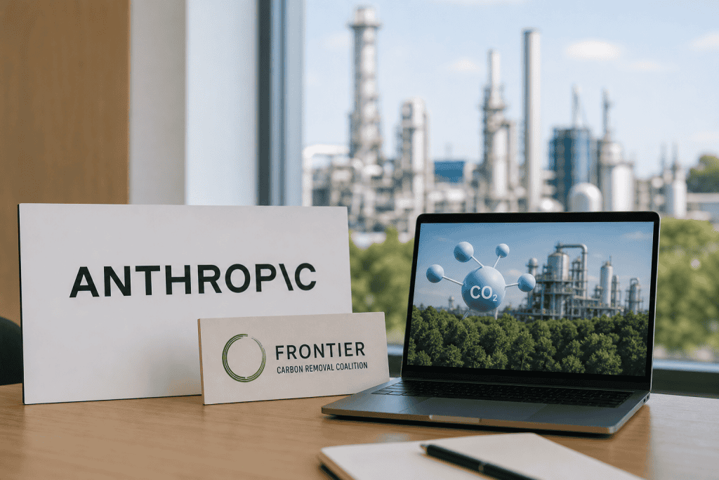 Anthropic kot prvo AI zagonsko podjetje s pionirsko zavezo za odstranjevanje ogljika v okviru Frontier Anthropic kot prvo AI zagonsko podjetje s pionirsko zavezo za odstranjevanje ogljika v okviru Frontier