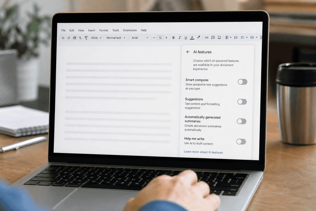Kako izklopiti umetno inteligenco v Google Docs in ohraniti popoln nadzor nad svojimi besedili