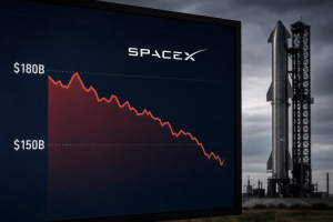 SpaceX pred izstrelitvijo Starshipa: padec vrednotenja na sekundarnem trgu sproža vprašanja o prihodnosti