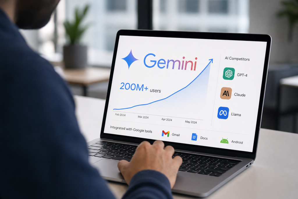 Google Gemini presega 200 milijonov uporabnikov in postavlja nova merila v umetni inteligenci Google Gemini presega 200 milijonov uporabnikov in postavlja nova merila v umetni inteligenci