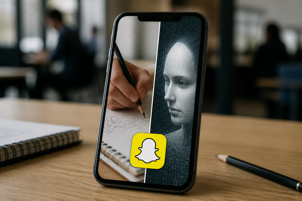 Snapchat postavlja meje AI vsebinam in poudarja pomen človeške ustvarjalnosti Snapchat postavlja meje AI vsebinam in poudarja pomen človeške ustvarjalnosti