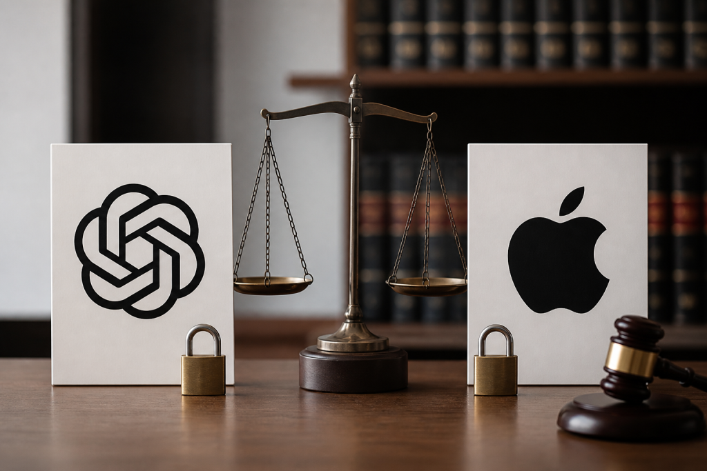 OpenAI in Apple v sporu zaradi varnosti poslovnih skrivnosti v umetni inteligenci OpenAI in Apple v sporu zaradi varnosti poslovnih skrivnosti v umetni inteligenci