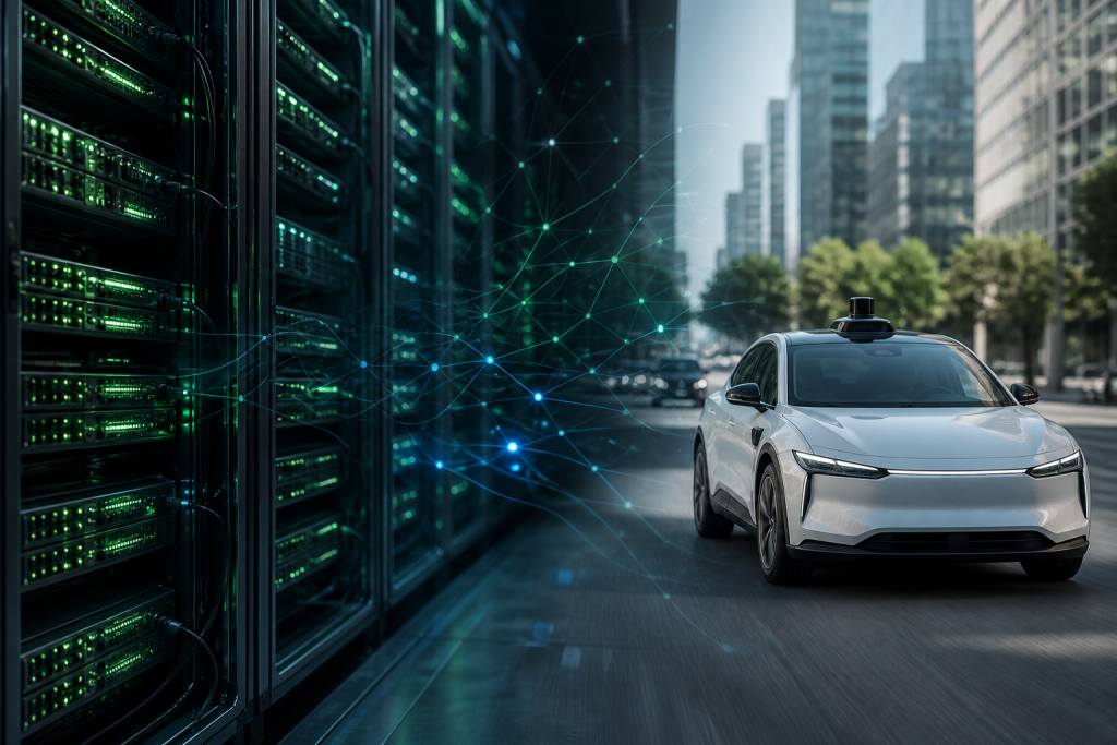 Nvidia gradi AI imperij, robotaksiji pa postavljajo umetno inteligenco na cesto Nvidia gradi AI imperij, robotaksiji pa postavljajo umetno inteligenco na cesto