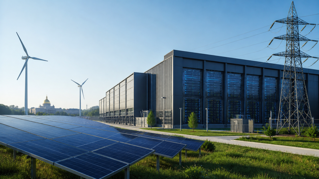 Massachusetts uvaja 100-odstotno čisto energijo za velike UI podatkovne centre
