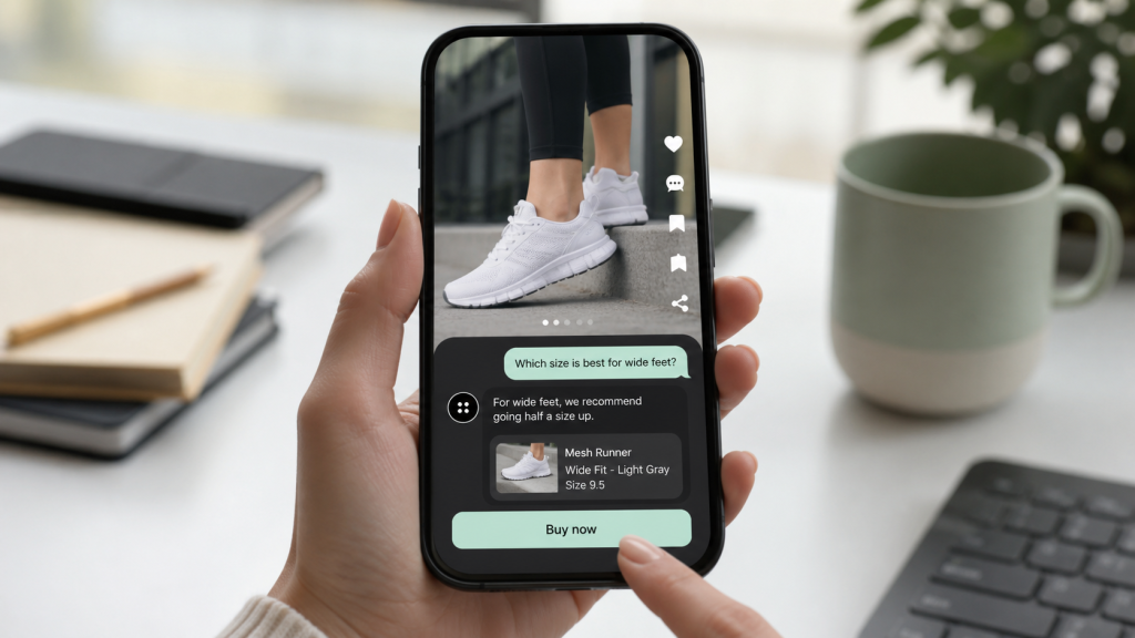 TikTok spreminja videe v nakupovalni pogovor z umetno inteligenco